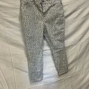 Chico's Tan & Gray Leopard Print Ankle Jeans